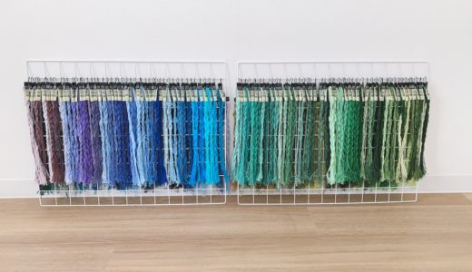 刺繍糸全500色の収納方法！クリップに挟んで吊るして