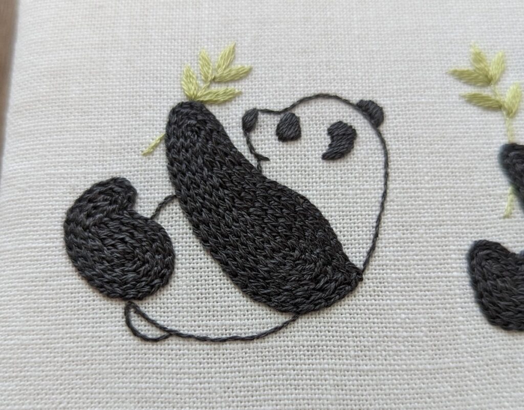 パンダ刺繍1